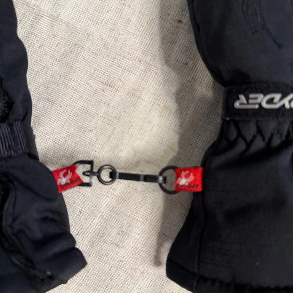 Spyder Mittens BLK Velcro sides SMALL